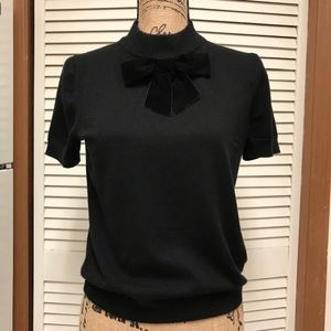 Kate Spade Black Live Colorfully Tie Top